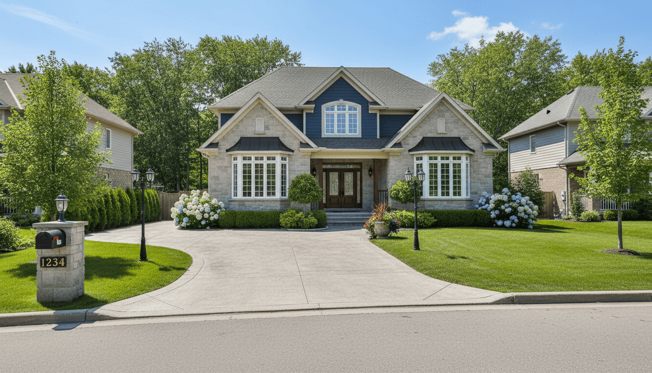 Well-maintained residential property exterior